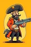 Placeholder: Pirate with gun cartoon