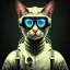 Placeholder: Gato DJ cyberpunk