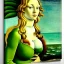 Placeholder: portrait of a beautiful busty superwoman with green eyes by Sandro Botticelli style