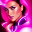 Placeholder: cyberpink, head, woman, portrai, tron