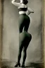 Placeholder: Daguerrotype Ziegfeld Girls with short hair on leggings walking