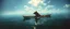 Placeholder: airbrush rendering, bear in life boat in lake, pinhole cam
