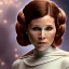 Placeholder: extremely detailed 8k hyperspace wallpaper,complete and photo realistic detailed head to waist stunning photo realistic portrait of carrie fisher as Princess Leia in star wars with photo realistic fine and simple and symmetrical hairstyle, brown eyes, professional majestic photo realistic painting by Ed Blinkey, Atey Ghailan, Jeremy Mann, Greg Manchess, Antonio Moro, ArtStation, Intricate, Sharp focus, dramatic, by greg rutkowski, realism, beautiful and detailed lighting, art background