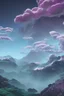 Placeholder: a psychedelic realm with rolling plains made out of clouds, mountains made out of icebergs, and plant life made out of cotton candy, in the style of wlop and namek, illustration, epic, fantasy, hyper detailed, smooth, unreal engine, sharp focus, ray tracing