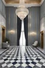 Placeholder: luxury hall ,tiled blue and gray large floor,