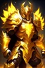 Placeholder: medival paladin golden energy monster infernal