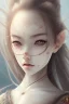 Placeholder: Japanese girl white eyes, close-up face, anatomically perfect face, a sunny atmosphere, clean face