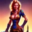 Placeholder: sexy barmaid from a space western