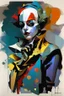 Placeholder: Digital Art of merry harlequin embodying the essence of merriment in a , minimalist approach, influenced by Luis Miranda, Jeremy Mann, Jeffrey Catherine Jones, blends conceptual art with elements of painting and illustration, somber tones, fragmented souls, shadow play, diffuse textures, abstract forms, digital painting, high conceptuality, palette inspired by Jeffrey Catherine Jones, golden ratio composition, fine detail, cinematic lighting.