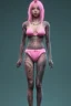 Placeholder: Ultra Realistic image, young brunette blonde woman, yakuza full body tattoo, waist up portrait, small stature, small chest, transparent latex coat, pink panties, rain, fog, hot, dark, leds, neon, cyberpunk, vibrant color, highly detailed, art stations, concept art, smooth, unreal engine 5, god rays, ray tracing, RTX, lumen lighting, ultra detail, volumetric lighting.