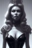 Placeholder: Brigitte Bardot as evil queen in black leather, leather, busty, cleavage, angry, stern look. character design by cory loftis, fenghua zhong, ryohei hase, ismail inceoglu and ruan jia. unreal engine 5, artistic lighting, highly detailed, photorealistic, fantasy.