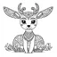 Placeholder: mandala baby deer, happy, cute animals, full view, realistic, coloring page, only draw lines, coloring book, clean line art, –no sketch, color, –ar 3:4, white background, minimalistic black lines, minimal black color, low level black colors, coloring page, avoid thick black colors, thin black line art, avoid colors, perfect shape, perfect clear lines,