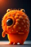 Placeholder: Microscope photography of a crying cute bacteria furry orange character from Planet Mercury , photorealistic, 3D, unreal engine, octane render, intricate details, Studio Professional Photography, Top Light, 35mm lens, on flat white background