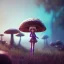 Placeholder: Mushroom head girl unreal 5, octane render, cinema4d, redshift render, hyper realistic, cenematic, vibrancy, synthwave, retouch, centered, dynamic lighting, dramatic lighting, 4k, highly detailed, attractive beautiful, realistic, epic composition, holographic,