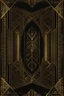 Placeholder: gold art deco book cover border on a black background