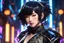 Placeholder: Hot Asian, mouth cover, in 8k solo leveling shadow artstyle, silk costum, short black hair, dynamic pose, oshare kei, hurufiyya, rtx , neon lights, intricate details, highly detailed, high details, detailed portrait, masterpiece,ultra detailed, ultra quality