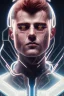 Placeholder: cyberpunk, head, men, portrai, tron