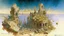 Placeholder: Destroyed City, medieval ruins, debris, stone, breched, brocken, Perspektiv from the sky, by Jean-Baptiste Monge, Ivan Bilibin, Albert Bierstadt, Reza Badrossama, watercolor, intricate details, fantasy, beautiful, oil on canvas, award winning, imperial colours, fantastic view, radient colours, very attractive, crisp quality