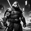 Placeholder: [photorealistic, black and white] The Last Ronin: old TMNT