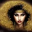 Placeholder: Beautiful egyption queen, surrounded by gold, gold coins rain down "Candy,luis royo, artgerm, Incredibly detailed, soft vibrant colors, Hyper-Realistic, Hyper-Detailed, dark aura, gold and black hue, supple, perfect face, perfect eyes, perfect proportions"