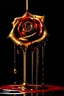 Placeholder: golden rose dripping blood