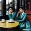 Placeholder: a mystery to solve [colour photography by helmut newton] She takes another sip of her tea, her eyes flickering to the men in the corner booth before settling back on you. "This town has its share of interesting elements, as you put it. But I wouldn't go poking around too much if I were you." "Why's that?" you ask, leaning forward slightly. "Is there something I should know about?" Maggie shrugs, a nonchalant gesture that doesn't quite match the seriousness in her eyes.