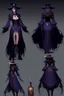 Placeholder: witch necromancer female dress turnaround