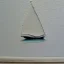 Placeholder: tiny oil painting of tiny sailboat, tiny white canvas, tiny white frame, melancholy, tender, moody, vintage, delicate arrangement, beautiful composition, etsy, aesthetic layout, plain solid white background