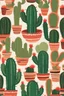 Placeholder: abstract aesthetic background with mexican cactus illustration art