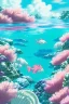 Placeholder: Underwater scene, a cute mermaid with pink hair and shimmering tail, rock, calm water, fish, beautiful colors, fine detail, high quality, seashell, octopus, mystical