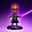 Placeholder: Plastic mace windu Samuel jackson no glasses purpleGlow jedi bobblehead with boots,