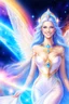 Placeholder: cosmic woman angels smile,admiral ufo high commander from the future, one fine whole face, crystalline skin, expressive blue eyes,rainbow, smiling lips, very nice smile, costume rainbow pleiadian, Beautiful tall woman pleiadian Galactic commander, ship, perfect datailed golden galactic suit, high rank, long blond hair, hand whit five perfect detailed finger, amazing big blue eyes, smilling mouth, high drfinition lips, cosmic happiness, bright colors rainbow, blue, pink, gold, jewels, realist,8k