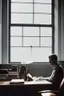 Placeholder: [character: Wittgenstein reading at a desk] In the quiet solitude of Ludwig Wittgenstein's study, the morning light gently caressed the contours of the room, casting a soft radiance upon the weathered desk at its center. But what drew the eye most profoundly was the figure of Wittgenstein himself, sitting with an air of contemplation and intensity that seemed to transcend time. His face, etched with lines that spoke of a lifetime of deep thought and introspection, held a certain enigmatic allur