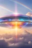 Placeholder: ufo rainbows, cité cristal très futuriste ultra moderne, ufos fleet, intergalactic,