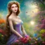 Placeholder: bright fairy, beautiful portrait, flowery landscape