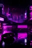 Placeholder: pos-apocalyptic cyberpunk city, a plubicity showing the number "2222", illuminated purple neon, dark, high contrast