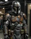 Placeholder: full-body, Dathomirian, wearing Mandalorian armour