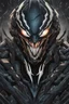 Placeholder: Venom mix with machine in solo leveling shadow artstyle, cyberpunk them, intricate details, highly detailed, high details, detailed portrait, masterpiece,ultra detailed,best quality