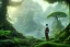 Placeholder: Man in Japanese clothes looking at jungle while it's winter , concept art, smooth, extremely sharp detail, finely tuned detail, ultra high definition, 8 k, unreal engine 5, ultra sharp focus, illustration, magic ambient