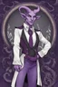 Placeholder: fancy dress male purple tiefling