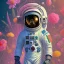 Placeholder: "floral astronaut" hand-drawn digital art, flowers everywhere, colorful garden, beautiful galaxy, REALISTIC, anime, 4k, high resolution, full details, 2560x1600