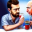 Placeholder: Jeff Bezos having coffee with Jack Dorsey on an airplane