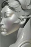 Placeholder: woman face, half view, greyish colors, by artist "gilded melted bubblewarp";by artist "erte";by artist "michelangelo da vinci";by artist "lalique";by artist "hector guimard" ;character design by artist "emshwiller sol";by artist "fan ho"