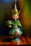 Placeholder: Living king elf kettle, prize winning oil painting