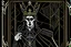 Placeholder: Stylized goth king, In the style of Tarot and Art Deco, Black colours