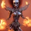 Placeholder: A skeleton queen, a big and skeletal horse, fiery, full HD, 4K, 8K, with full details