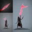 Placeholder: red illuminating shadow with hostel dragon's God archon, wicked whirlwind, reapers robe of lightening, staff of glowing crystal shards