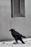 Placeholder: One single mature homeless crow with worn out clothes, sitting in a corner on the street, guitar standing on the left side, Vienna, mourning, perfect iris, colours, model style, hyper realistic, extremely accurate, delicate, extremely detailed, Graphic novel style, wide-angle, open aperture, superfine pencil