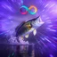 Placeholder: infinity symbol ∞ with vibrant powerful fish jumping out of the water, striking, neon, chiaroscuro, dramatic, captivating, powerful, fantasy, beautiful, octane render, 16k post-production, artstation: award-winning: atmospheric: commanding: fantastical: clarity: ultra quality: striking: brilliance: stunning colors: amazing depth; lens: f/11, 35mm