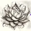 Placeholder: lotus flower , tattoo drawing